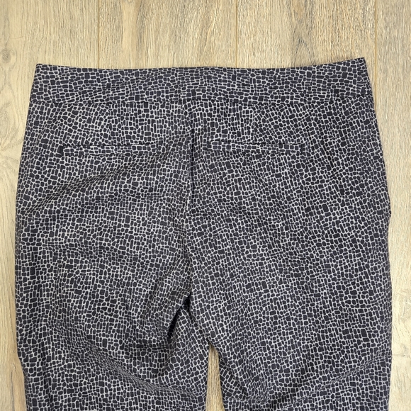 Banana Republic Factory gray patterned Hampton fit cropped trouser pants, size 2 - Picture 6 of 12